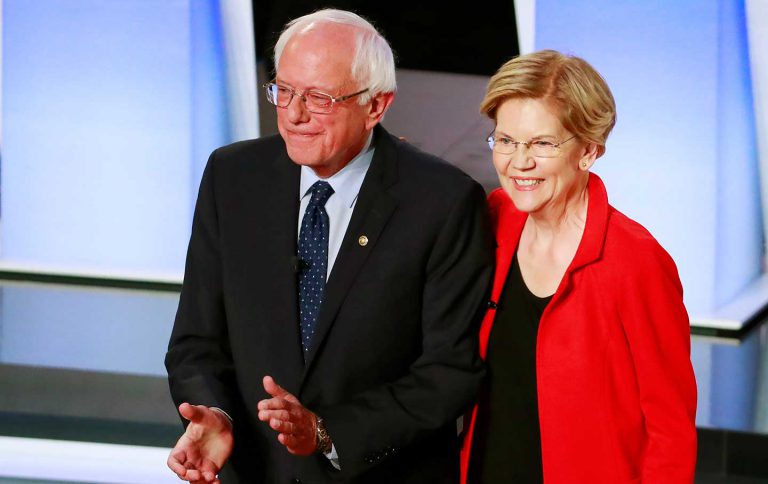 Bernie sanders elizabeth warren rtr img