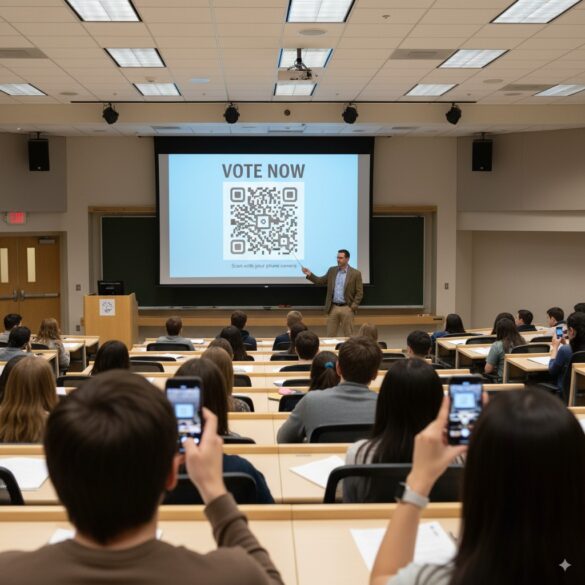 Qr code live poll