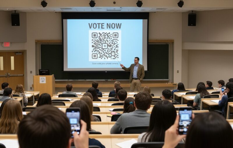 Qr code live poll