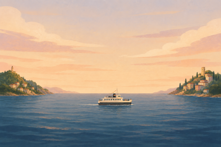 The ferry is free