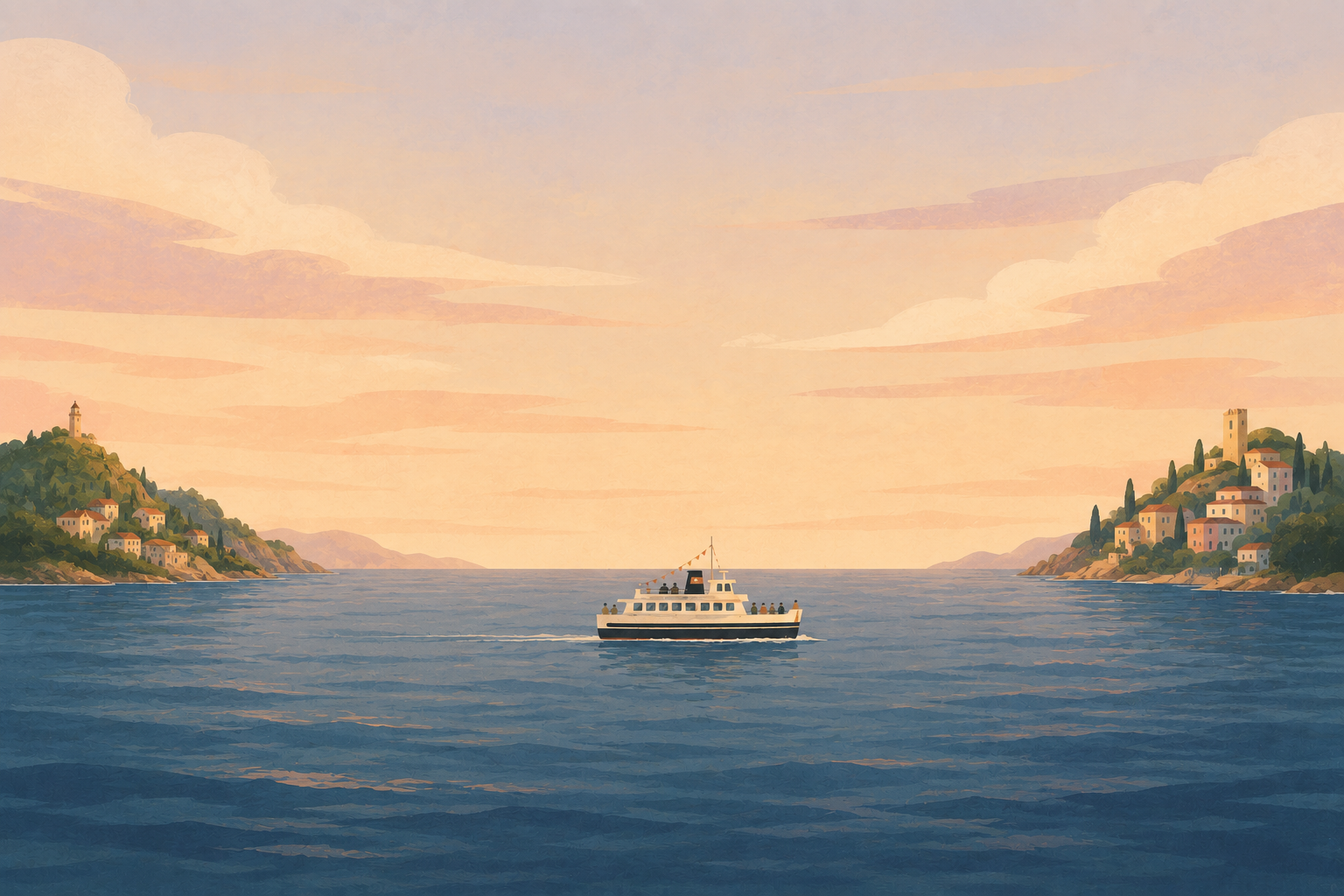 The ferry is free
